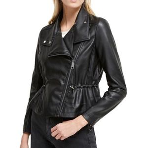 French connection leather Moto jacket